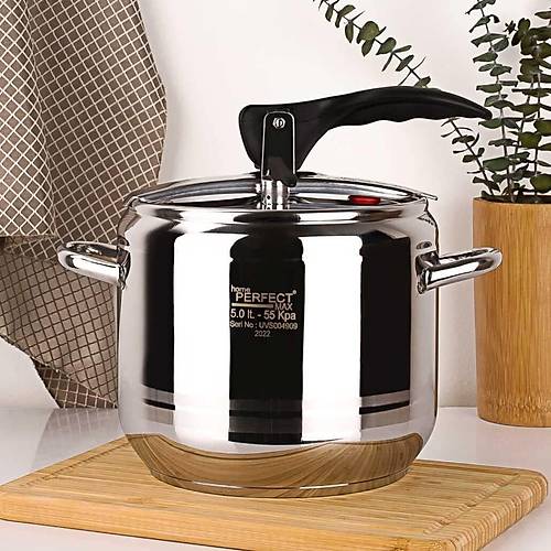 Home Perfect 5 Litre Klasik �elik D�d�kl� Tencere