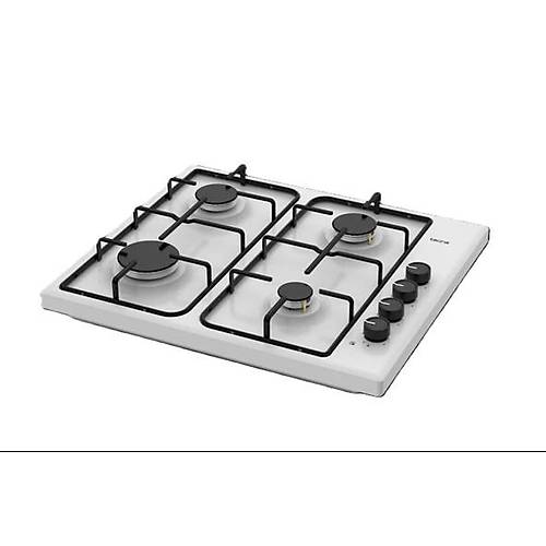 Tecna S�O 604BE 4 G�zl� Gazl� (LPG)Set �st� Ocak Beyaz