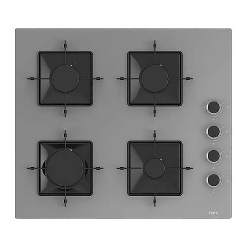 Ferre Flowart QBL63CPR-SS208-D079 7 Prog. Dijital Turbo Ankastre Set - Gri