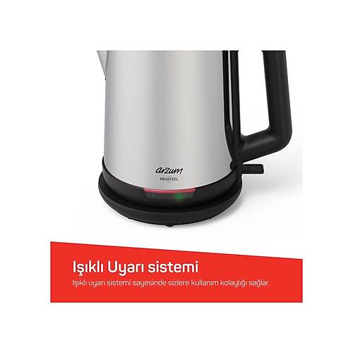 Arzum AR3158 Neosteel 1.8 L �ay Makinesi Inox