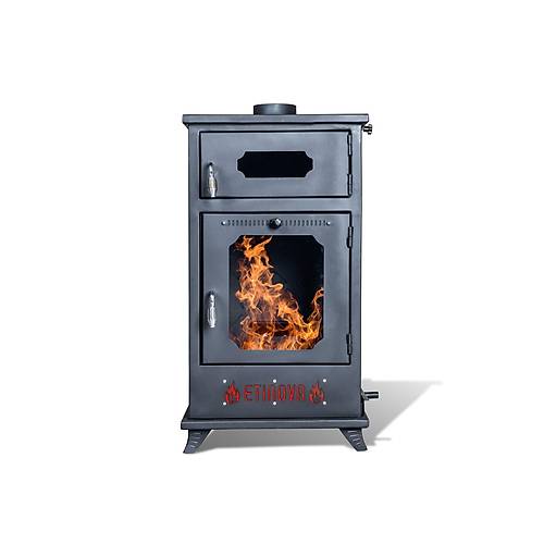 Etinova Eti-B8 B�y�k �� Taraf� Caml� F�r�nl� Odun ve Pelet yakan  ��mine Tipi Soba