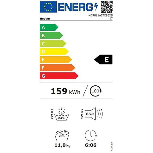 Hoover NDPH 11A2TCBEXS17 11 kg Wi-Fi Ba�lant�l� Is� Pompal� Kurutma Makinesi