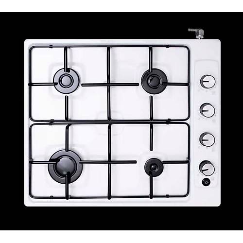 Beka Lpg(TP) Uyumlu Snme Emniyetli akmakl 4 Gz Gazl Setst Ocak Beyaz