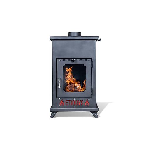 Etinova Eti-K5 K���k �� Taraf� Caml�  F�r�ns�z ��mine Tipi Pelet Soba