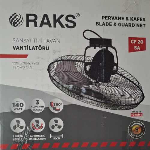 Raks CF 20 SA Sanayi Tipi Tavan Vantilatr