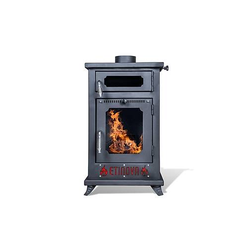 Etinova Eti-K7 K���k �� Taraf� Caml� F�r�nl� ��mine Tipi Pelet Soba