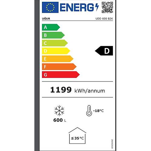 Uur UDD 600 B2K Sandk Tipi Derin Dondurucu