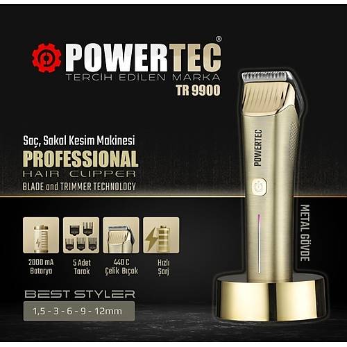 Powertec TR-9900 Sa ve Sakal Tra Makinesi