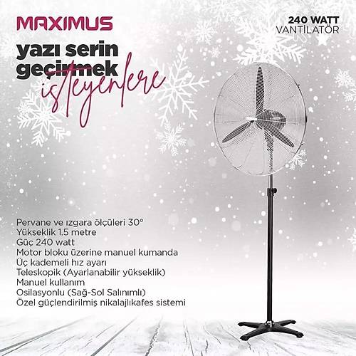 Maximus Titan 001 Sanayi Tipi Ayakl Vantilatr