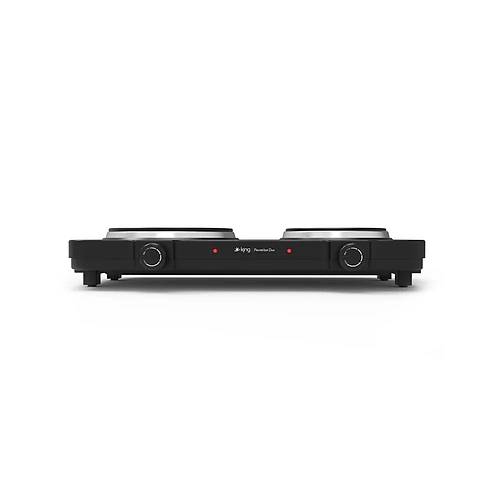 King K2104 Powerheat Duo Elektrikli  D�k�m Ocak Siyah