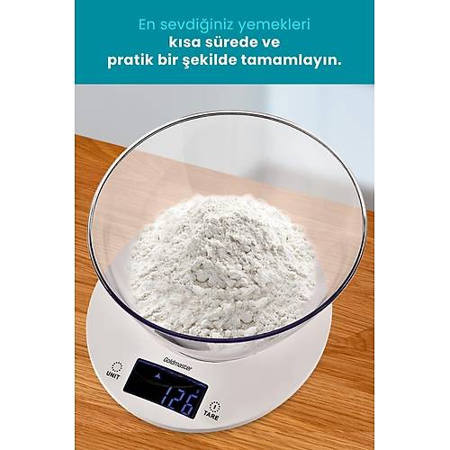 Goldmaster Meneke Geni Led Ekranl Dokunmatik Dijital Hassas 1gr-5kg Mutfak Tarts Terazisi
