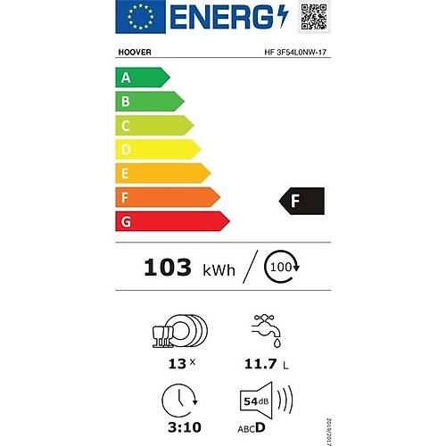 Hoover HF 3E53E0W-17 - 5 Programl� Wi-Fi Ba�lant�l� Bula��k Makinesi