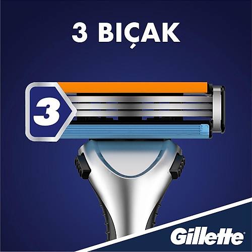 Gillette Sensor3 T�ra� Makinesi - 3 B��akl�, Kayganla�t�r�c� Bant ve Oynar Ba�l�k ile, 1 Adet + 6 Yedek B��ak