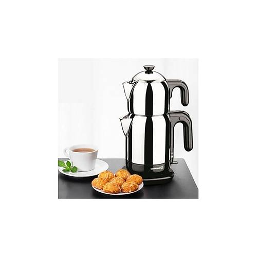 Korkmaz A369 Demtez Inox Siyah 1600 W �elik �ay Makinesi