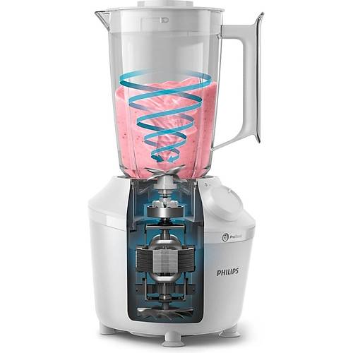 Philips 3000 Serisi Blender, ProBlend Teknolojisi, 450W, 1,9 Lt, Paslanmaz �elik B��aklar, Beyaz, HR2041/00