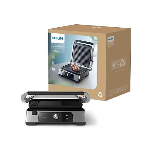 Philips 5000 Serisi HD6301/90 2200 W Izgara ve Tost Makinesi Inox