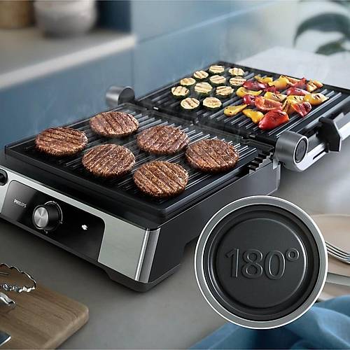 Philips 5000 Serisi HD6301/90 2200 W Izgara ve Tost Makinesi Inox