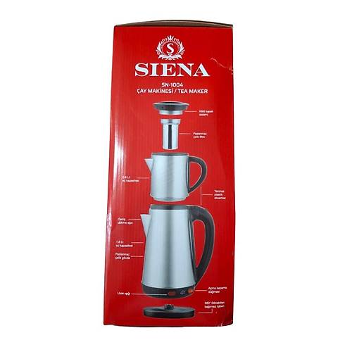 Siena SN-1004 elik ay Makinesi Demlik 0.8 Lt Alt Demlik (Suluk) 1.8 Lt - nox
