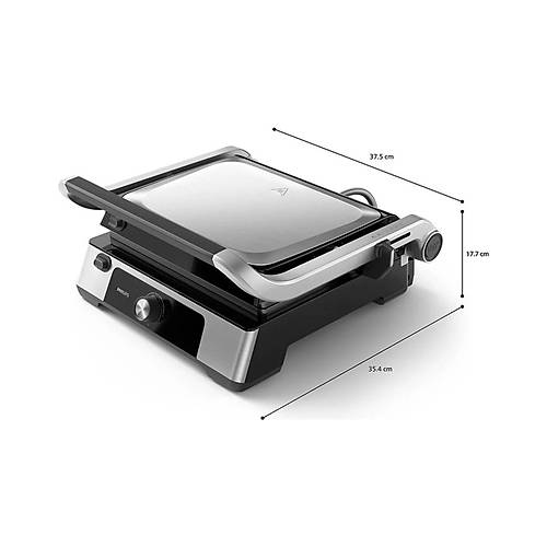 Philips 5000 Serisi HD6301/90 2200 W Izgara ve Tost Makinesi Inox