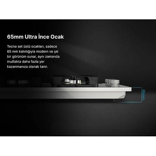 Tecna S�O 604BE 4 G�zl� Gazl� (LPG)Set �st� Ocak Beyaz