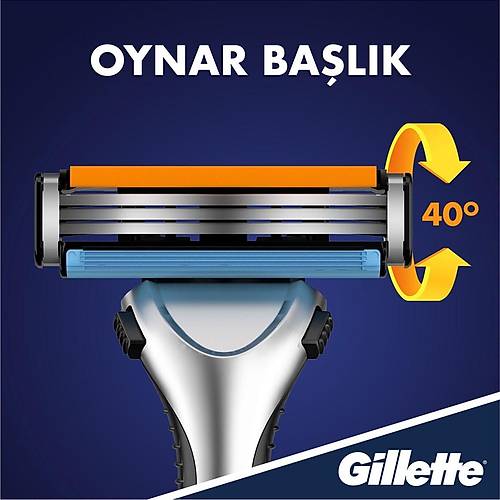 Gillette Sensor3 T�ra� Makinesi - 3 B��akl�, Kayganla�t�r�c� Bant ve Oynar Ba�l�k ile, 1 Adet + 6 Yedek B��ak