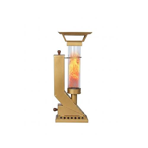 Etinova Compact �F-19 Caml� Alev Lambas� D�� Mekan Pelet Soba - Gold
