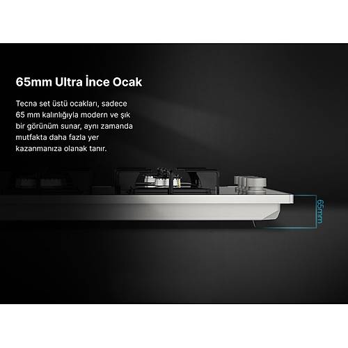 Tecna S�o 604X 4 G�zl� Gazl� Set �st� Ocak Inox - Do�algazl�