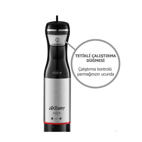 Arzum AR1157-S Forte 1000 Watt Multi Blender Seti Siyah - 5 Fonksiyonlu