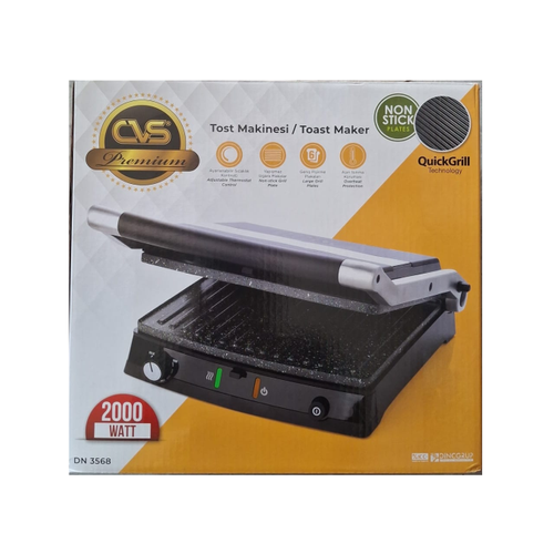 Cvs DN 3568 Petitost QuickGrill Tost Makinesi Siyah Renk - 2000W