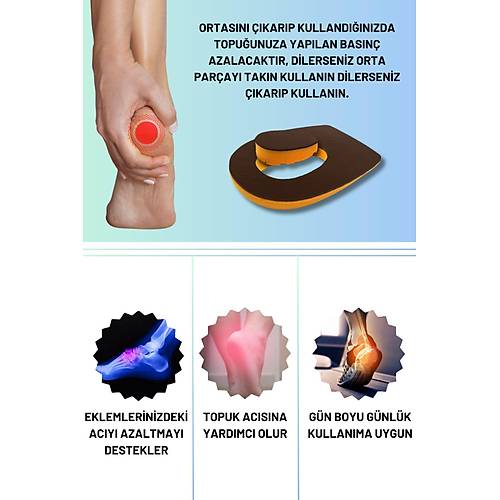 Heel Relief Deri Topuk Dikeni Tabanlık,Topuk Yumuşatıcı İç Taban,Gizli Topuk Dikeni Taban Kahverengi