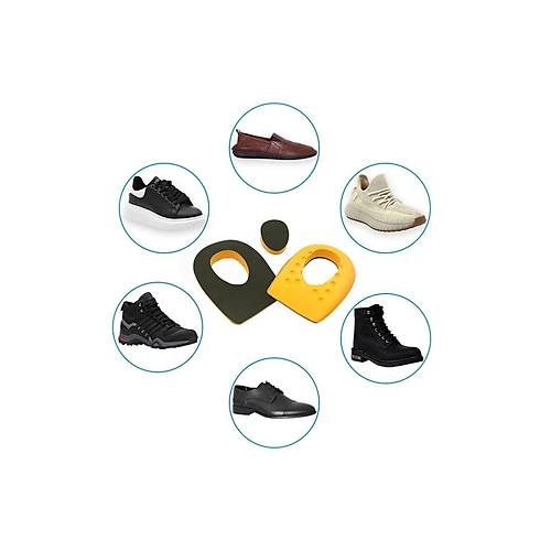Heel Relief Deri Topuk Dikeni Tabanlık,Topuk Yumuşatıcı İç Taban,Gizli Topuk Dikeni Tabanlık,Haki