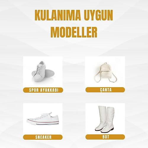 Beyaz Ayakkab,Deri,Kuma Boyas,Sneaker Beyaz Ayakkab Temizleyici,Beyaz Back 75 ML