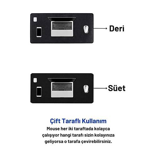 90x40 Xl Deri Mouse Pad,ofis Mouse Pad,masa Mat Smen,konforlu Mouse Pad,ift Ynl Mouse Pad,siyah