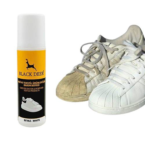 Beyaz Ayakkab,Deri,Kuma Boyas,Sneaker Beyaz Ayakkab Temizleyici,Beyaz Back 75 ML