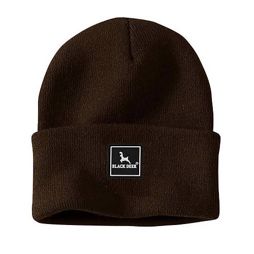 Unisex Kahverengi Kışlık Bere Şapka Düz Logolu Yumuşak Triko Basic Akrilik Beanie