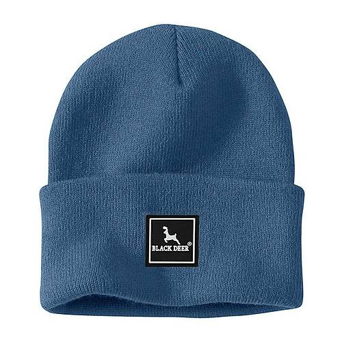 Unisex Mavi Kışlık Bere Şapka Düz Logolu Yumuşak Triko Basic Akrilik Beanie