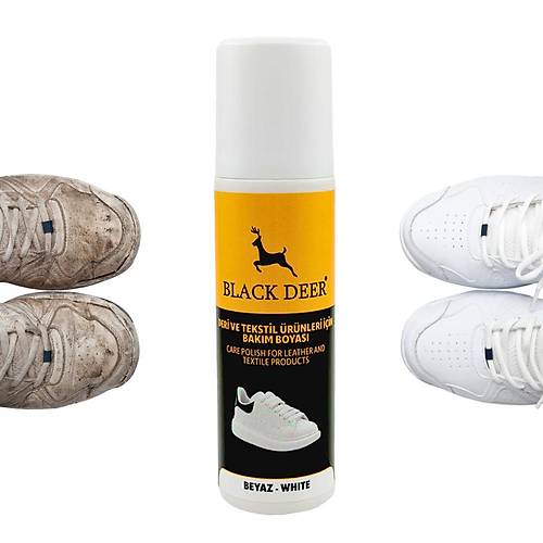 Beyaz Ayakkabı,Deri ve Kumaş Boyası,Sneaker Beyaz Ayakkabı Temizleyici,Deri,Kanvas Boya 75 ML