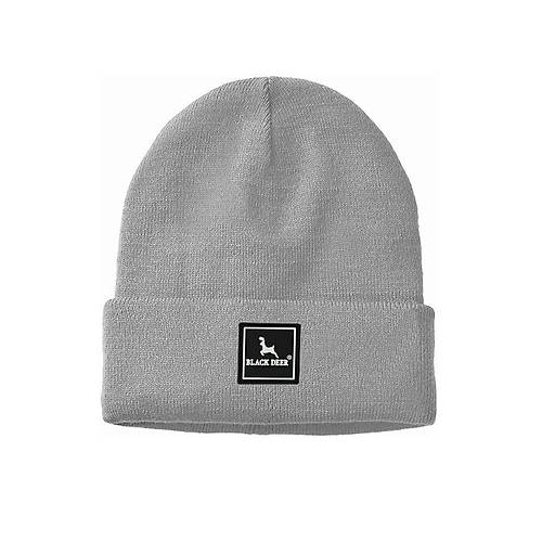 Unisex Gri Kışlık Bere Şapka Düz Logolu Yumuşak Triko Basic Akrilik Beanie