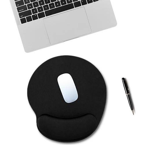 Siyah Bilek Destekli Mouse Pad Flexible Ergonomik Kaymaz Taban Mouse Pad