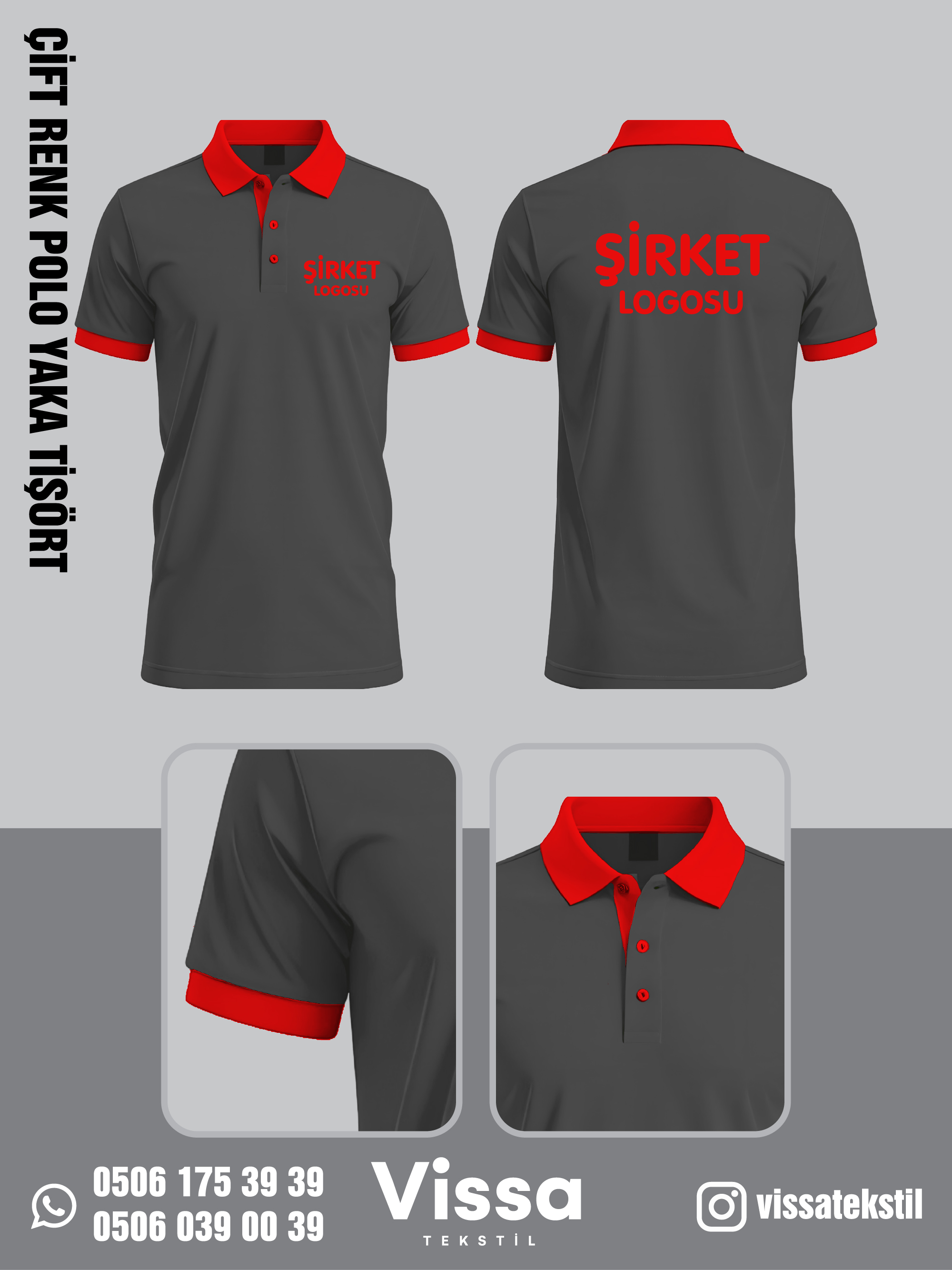 ÇİFT RENK POLO YAKA TİŞÖRT