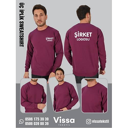 3 �PL�K �ARDONLU KAP��ONSUZ SWEAT
