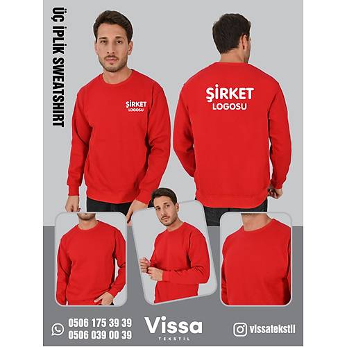 3 �PL�K �ARDONLU KAP��ONSUZ SWEAT