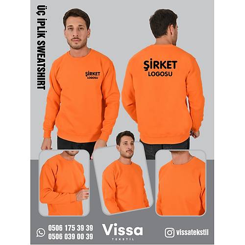 3 �PL�K �ARDONLU KAP��ONSUZ SWEAT
