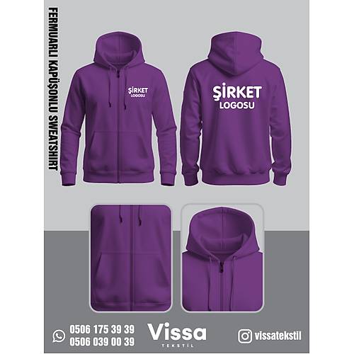 3 �PL�K �ARDONLU KAP��ONLU FERMUARLI SWEAT