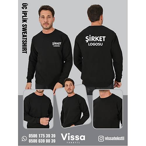 3 �PL�K �ARDONLU KAP��ONSUZ SWEAT