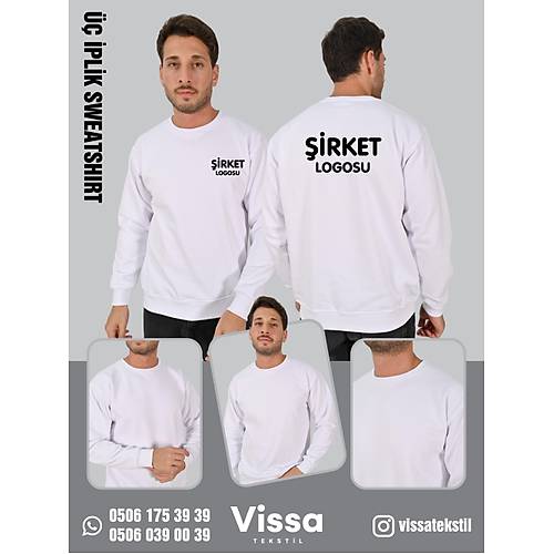 3 �PL�K �ARDONLU KAP��ONSUZ SWEAT
