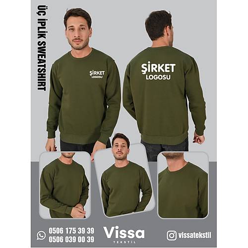 3 �PL�K �ARDONLU KAP��ONSUZ SWEAT