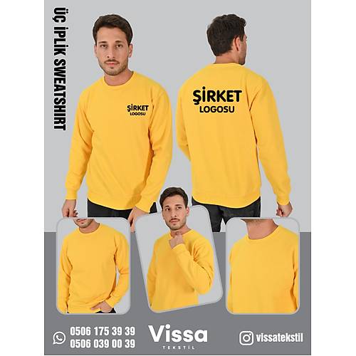 3 �PL�K �ARDONLU KAP��ONSUZ SWEAT