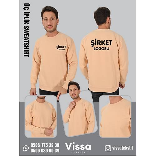 3 �PL�K �ARDONLU KAP��ONSUZ SWEAT
