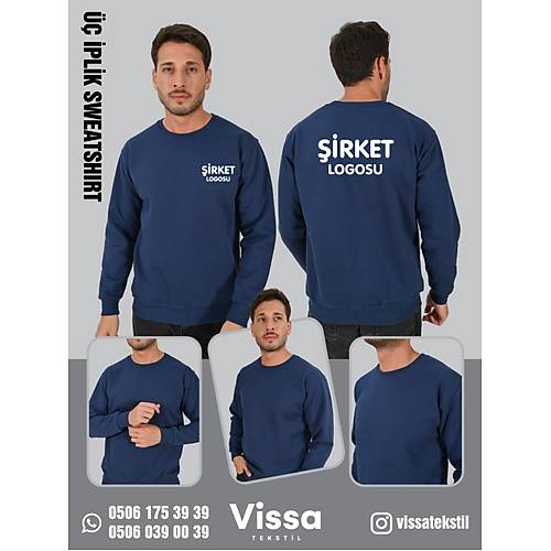 3 �PL�K �ARDONLU KAP��ONSUZ SWEAT